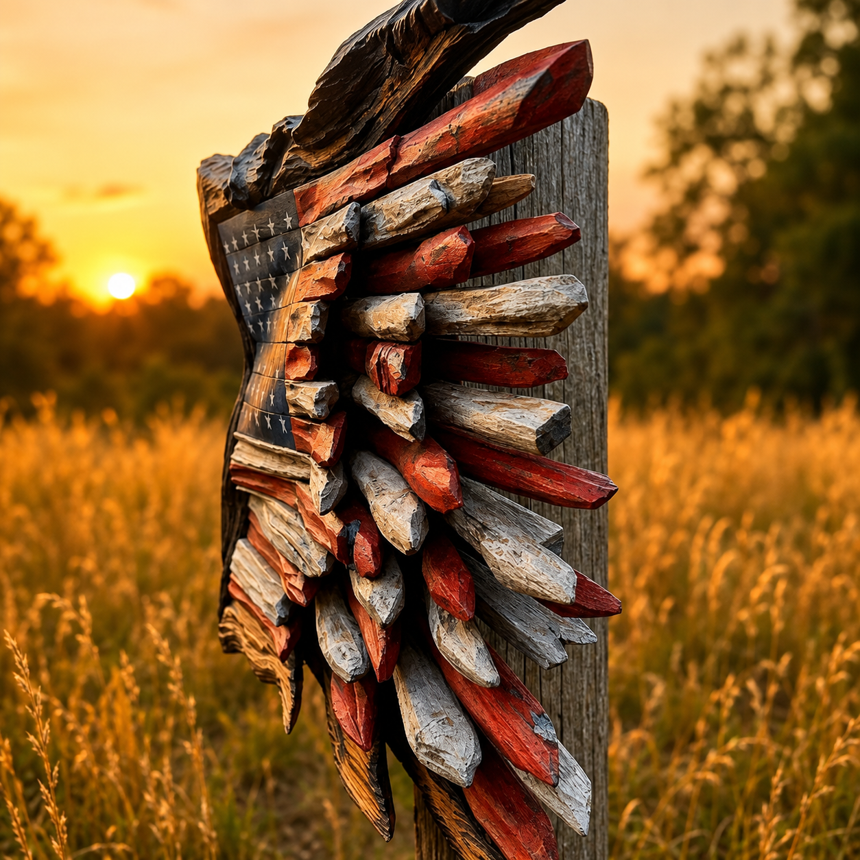 Homestead Wooden Flag