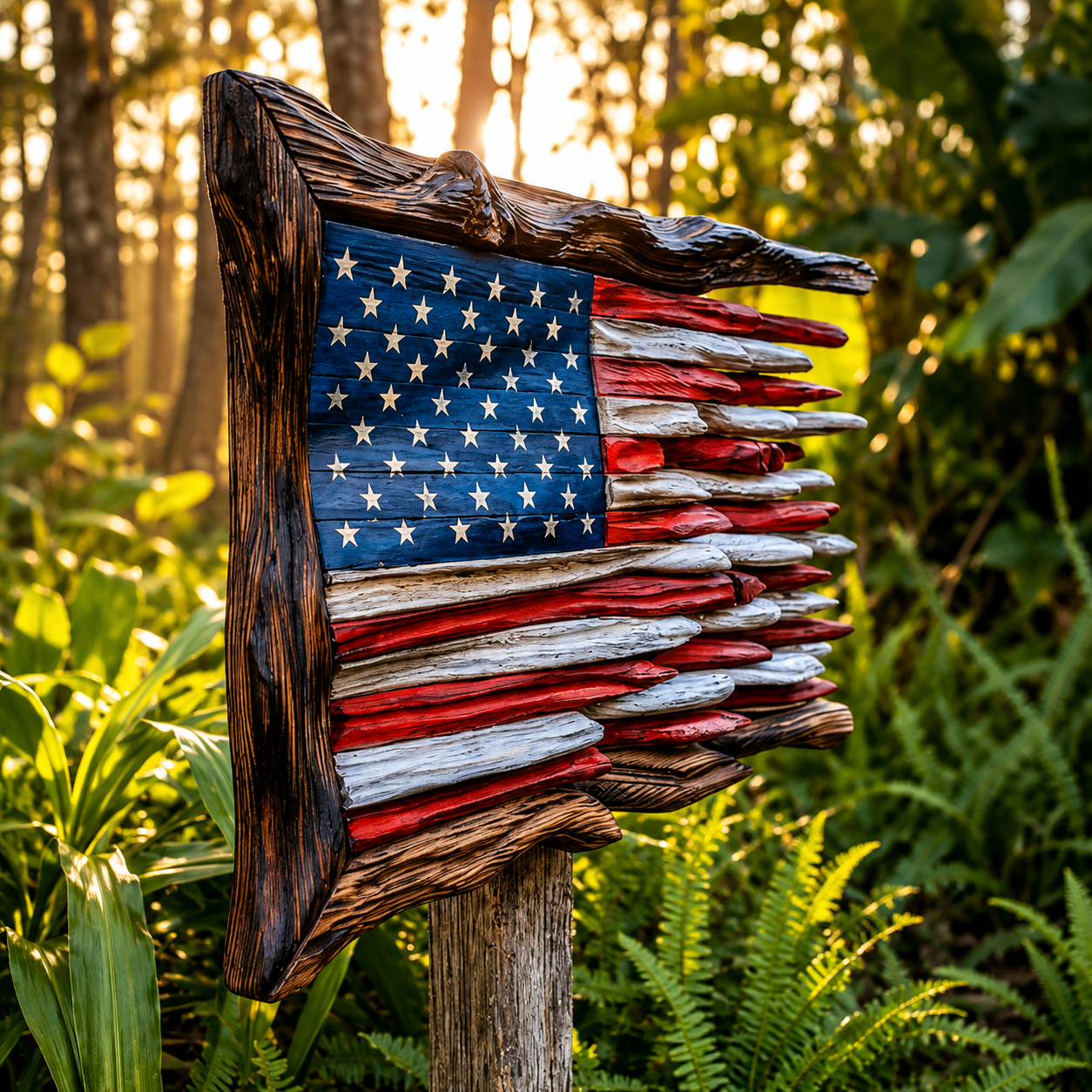 Homestead Wooden Flag