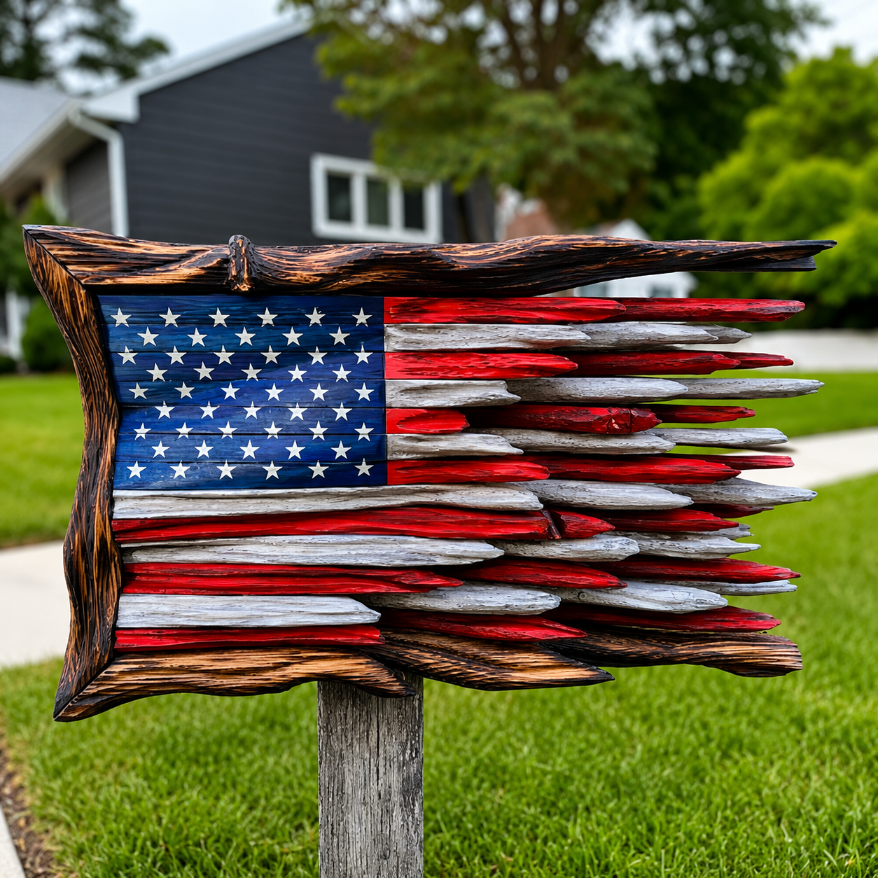 Homestead Wooden Flag