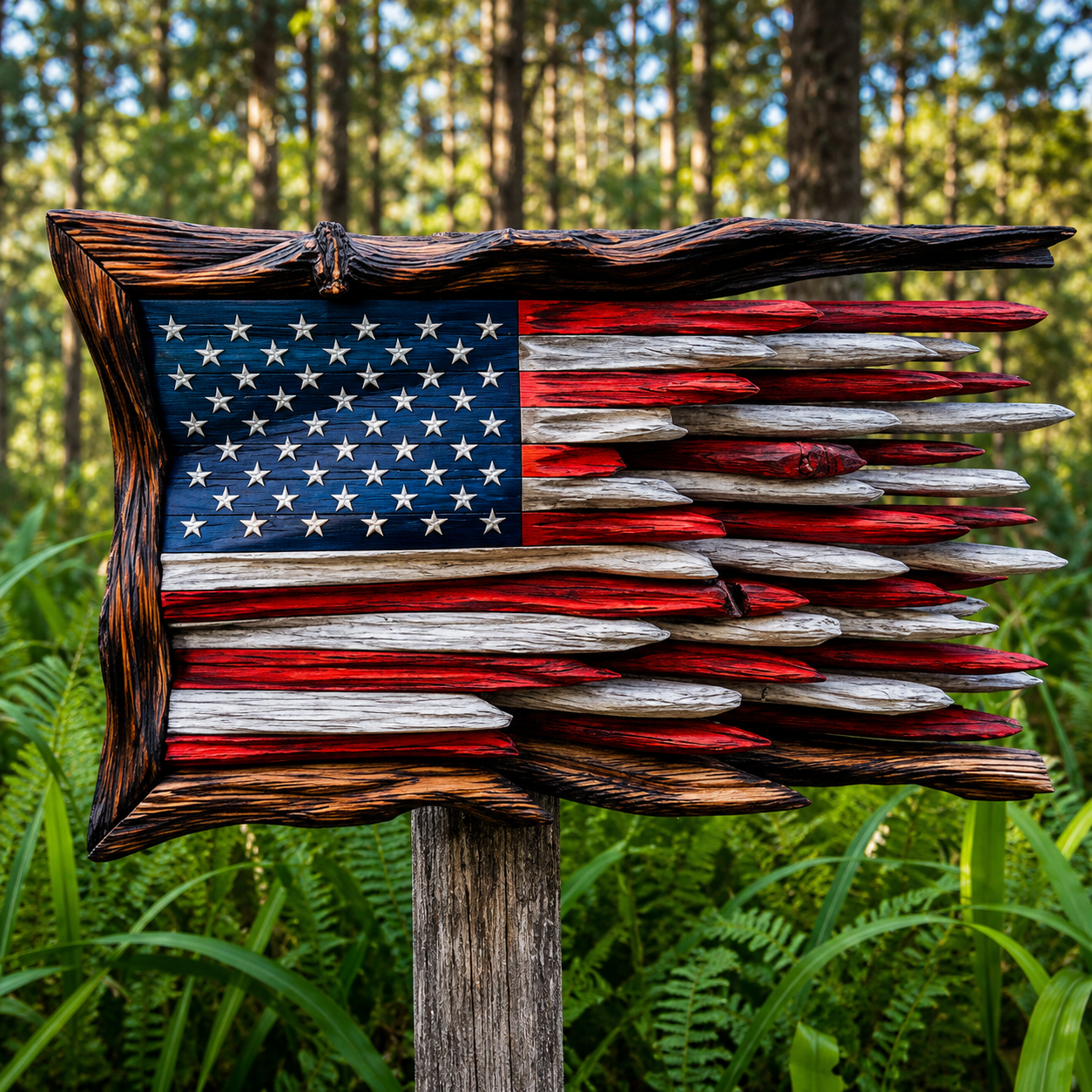 Homestead Wooden Flag